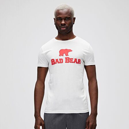 Bear Tee KS T-Shirt Indigo Mavi Logo Baskılı King Size Erkek Tişört 
