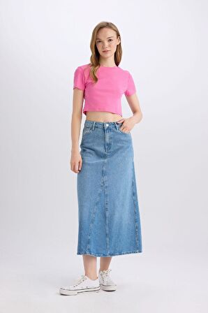 DeFacto Fashion Fit Cepli Maxi Jean Etek D4422AX24AUNM28