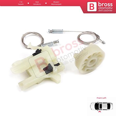 Fiat 500 2007-On 2/3 Kapı Hatchback Cabrio 68070267AD İçin Elektrikli Ön Sol Cam Kriko Tamir Seti