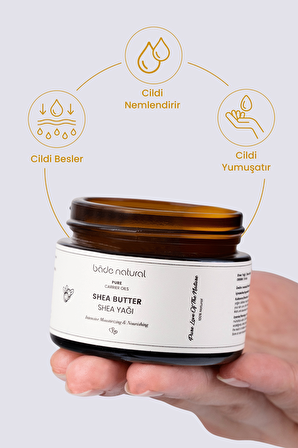 Bade Natural Shea Yağı Soğuk Sıkım %100 Saf 50 ml