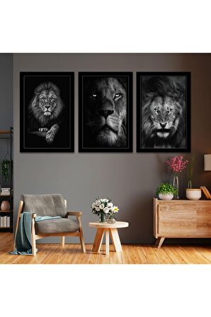 Gümüş Aynalı Pleksi Çerçeveli Flamingo Üçlü Mdf Tablo Seti