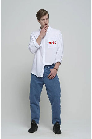 AC DC Highway To Hell Baskılı Unisex Rock Metal Müzik Grubu Gömlek