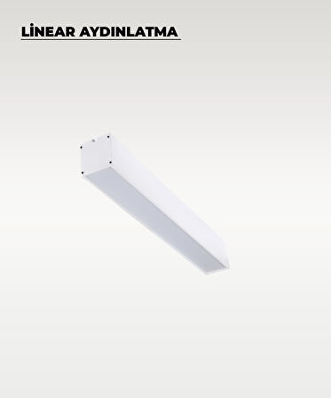 120 cm Beyaz Metal Kasa Lineer Aydınlatma 3200K (Sarı Işık)