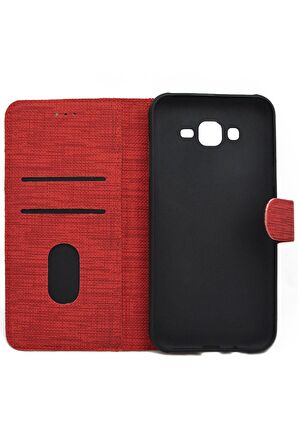 Xiaomi Redmi 8A Kılıf Exclusive Spor Cüzdan Kumaş Kredi Kartı Para Bölmeli Standlı