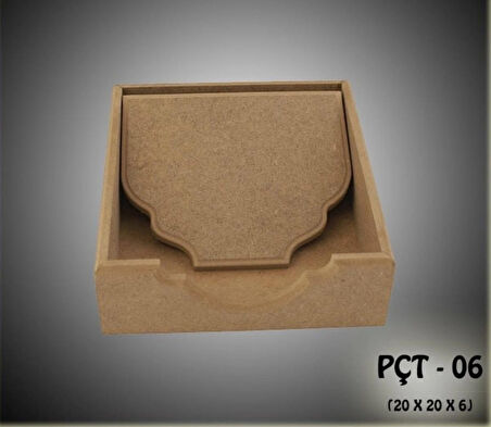 Ahşap Boyanabilir Dekoratif Peçetelik