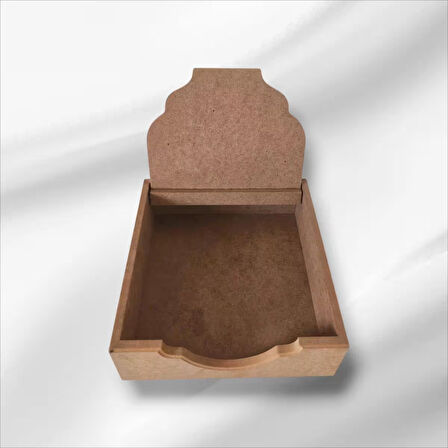 Ahşap Boyanabilir Dekoratif Peçetelik