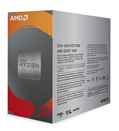 AMD Ryzen 3 3200G 3.60GHz 6MB Soket AM4 Fanlı İşlemci
