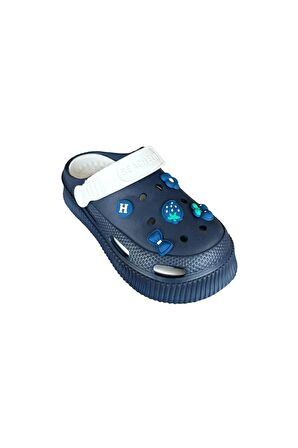 Yüksek Comfort Taban Kadın Sandalet LACİVERT - BEYAZ