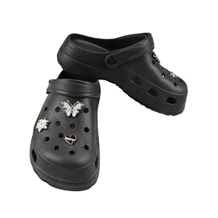 SİA ÇANTA TAŞLI SÜSLÜ KELEBEKLİ HAFİF RAHAT SANDALET CROCS TERLİK