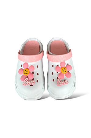 Yüksek Rahat Taban Kadın Sandalet BEYAZ - PUDRA