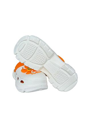 Yüksek Rahat Taban Kadın Sandalet KREM-TURUNCU