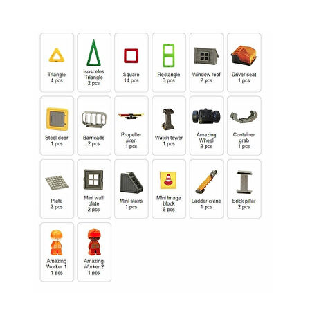 Magformers Mıknatıslı Construction Set - 50 Parça