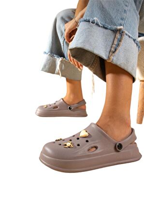 Rahat Taban Kadın Sandalet FÜME