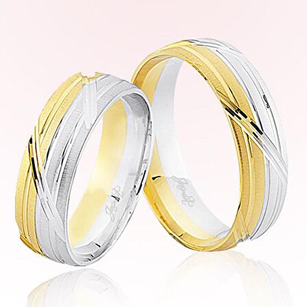 Sarı Beyaz Altın Alyans 7307