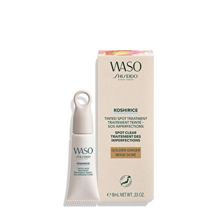 SHİSEİDO Waso Koshırıce Tınted SOS Treatment 8ml,KOYU TON, Golden Ginger. Sivilce Görünümüne Karşı Renkli Kapatıcı Bakım Kremi