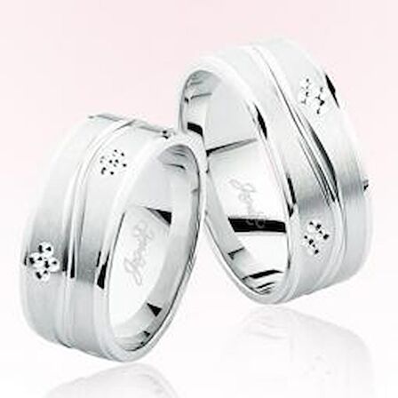 Beyaz Altın Alyans 7309