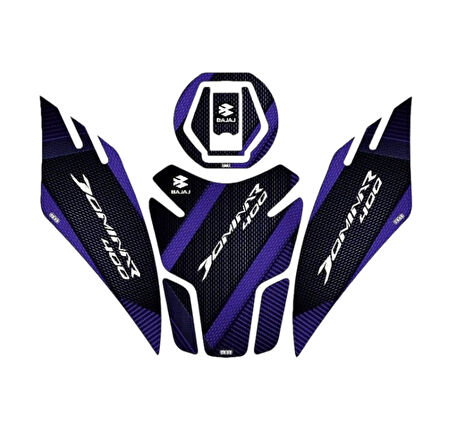Gogo Tank Pad Set 002 Siyah Mor Bajaj Dominar 400 2017-2024