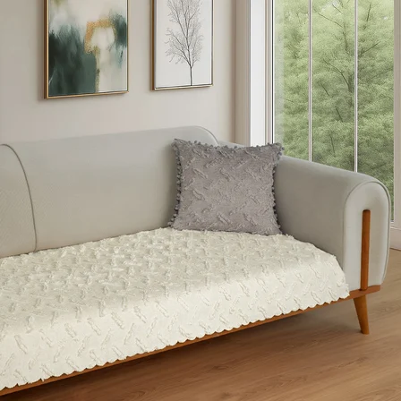 Latuda Home Ponela Koltuk Örtüsü - Sadece Oturum Alanını Kaplar 85x210 cm - Krem