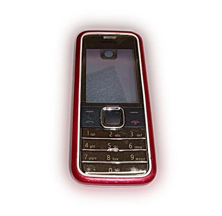 Nokia 7310 Kapak Nokia 7310 Supernova uyumlu Kırmızı ön Kapak Arka Kapak ve Tuş Takımı