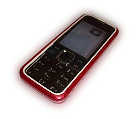 Nokia 7310 Kapak Nokia 7310 Supernova uyumlu Kırmızı ön Kapak Arka Kapak ve Tuş Takımı