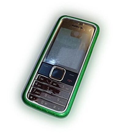 Nokia 7310 Kapak Nokia 7310 Supernova uyumlu Yeşil ön Kapak Arka Kapak ve Tuş Takımı