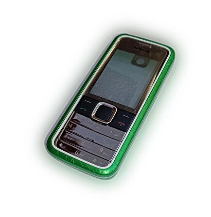 Nokia 7310 Kapak Nokia 7310 Supernova uyumlu Yeşil ön Kapak Arka Kapak ve Tuş Takımı