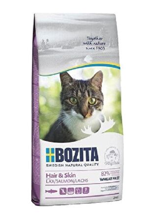 Bozita Hair Tahılsız Skin Somonlu Yetişkin Kedi Maması 2 Kg