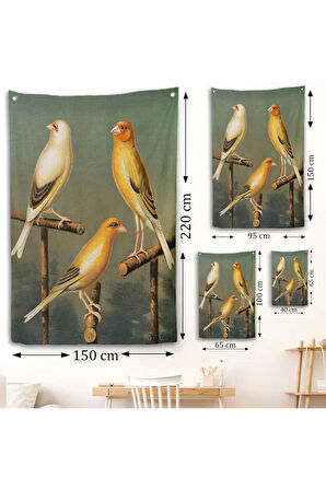 Blakston - Sarı Saka Kuşu ve Kanarya Duvar Örtüsü-7311