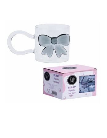 KRD HOME CLASY FİYONKLU CAM KUPA 400 ML KRD-7900