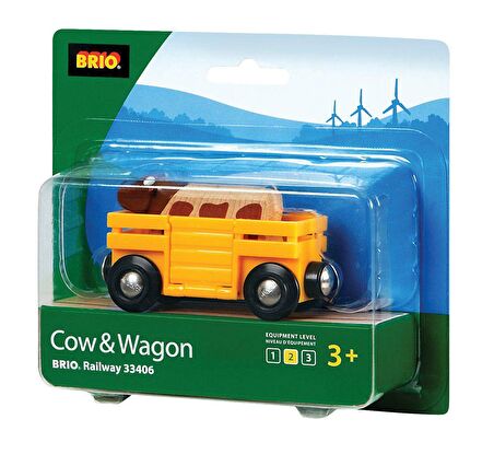 Brio World İnek ve Vagon 33406