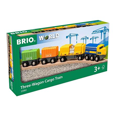 Brio World 3 Vagonlu Kargo Treni 33982