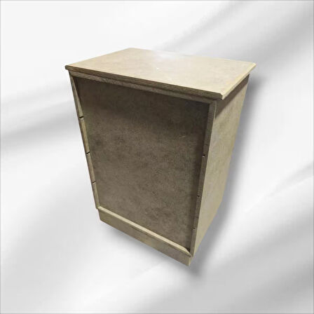 Ahşap Boyanabilir 4 Geniş Çekmeceli Takı-Makyaj Organizer Kutu