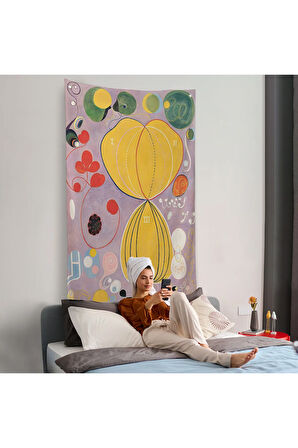 Hilma af Klint - Renkli Soyut Duvar Örtüsü-7315