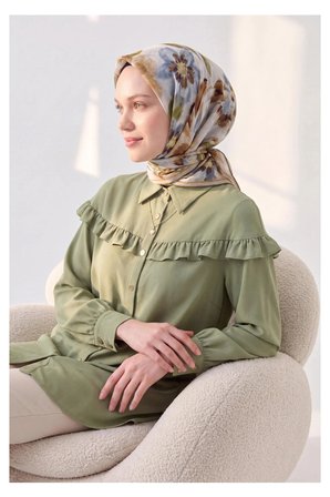 Soft Eşarp Fleur Haki
