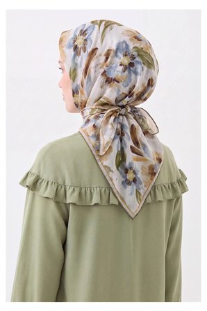 Soft Eşarp Fleur Haki