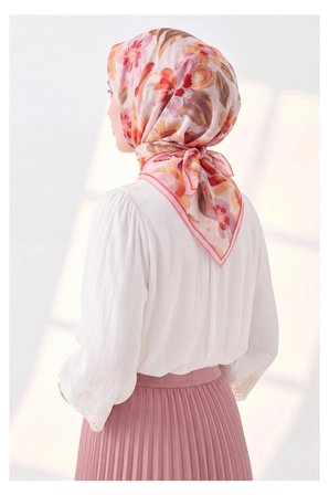 Soft Eşarp Fleur Pembe
