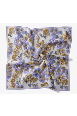 Soft Eşarp Fleur Mavi Lila