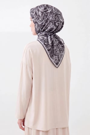 Soft Eşarp Paisley Siyah