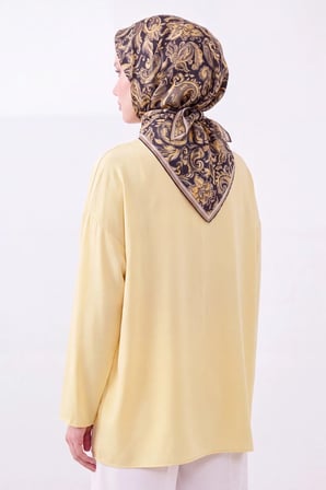 Soft Eşarp Paisley Hardal