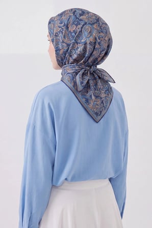 Soft Eşarp Paisley Saks