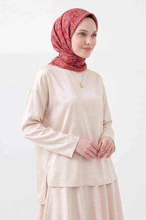Soft Eşarp Paisley Koyu Kırmızı