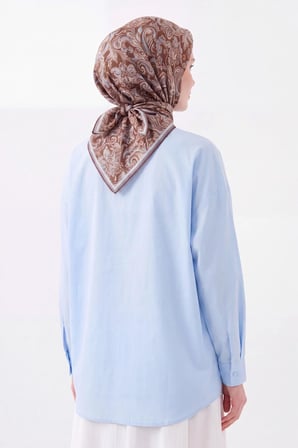 Soft Eşarp Paisley Kahverengi