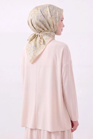 Soft Eşarp Paisley Açık Sarı