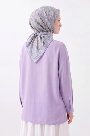 Soft Eşarp Paisley Lila