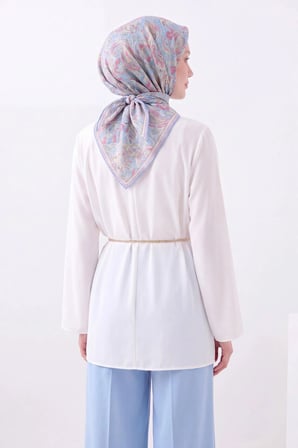 Soft Eşarp Paisley Bebe Mavisi