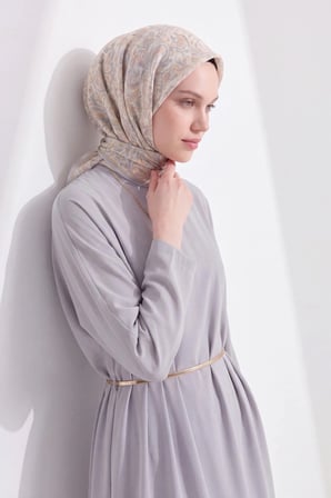 Soft Eşarp Paisley Krem