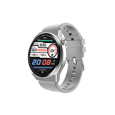 Winex Watch GT3 Pro Android İos HarmonyOs Uyumlu Akıllı Saat Yedek Kordonlu Gümüş