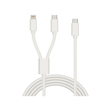 Winex 2in1 5A 120W Type-C to Type-C ve Lightning Hızlı Data ve Şarj Kablosu 120cm