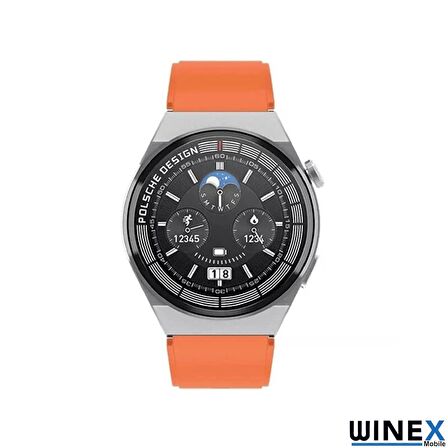 Winex 2024 Watch GT3 Max Android İos HarmonyOs Uyumlu Akıllı Saat Turuncu