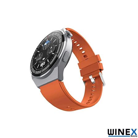 Winex 2024 Watch GT3 Max Android İos HarmonyOs Uyumlu Akıllı Saat Turuncu